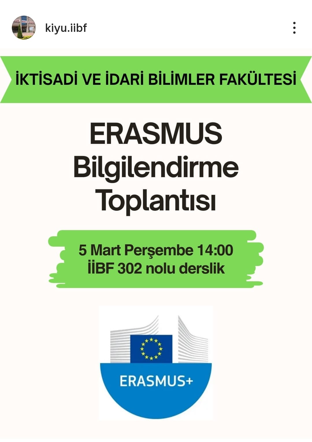 Erasmus Bilgilendirme Toplantısı